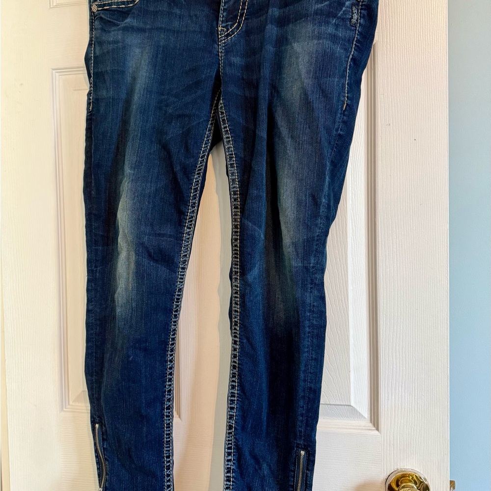 Silver Jeans Blue Ankle Cropped Denim